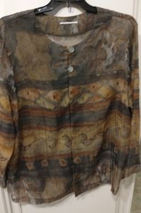 ✔️Beautiful Boho Jacket in Browns/Grey/Tans, 3X, EUC